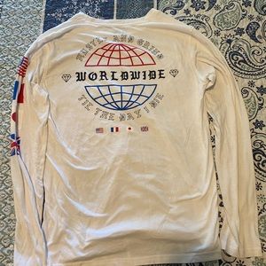 Brooklyn Cloth Worldwide Long Sleeve White Tee-Shirt [PERFECT CONDITION]